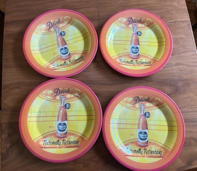 Sakura Evolution Juego de 4 Platos de Cena Grandes de 11" Platos Naranja Bebida Foto 1 de 4