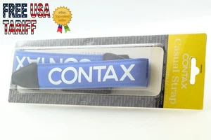 [Unused] Contax Genuine Camera Neck Strap Casual Strap Blue From JAPAN - Picture 1 of 13