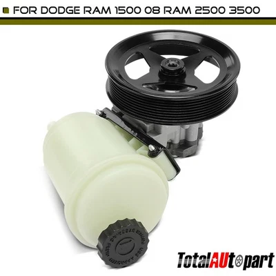 Power Steering Pump w/ 8-Groove Pulley for Dodge Ram 1500/2500/3500 7696974161 - Image 1 of 4
