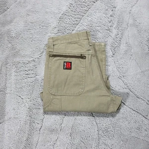 Wrangler Riggs Workwear carpenter trousers khaki-olive W32 L32 mens straight leg - Picture 1 of 11