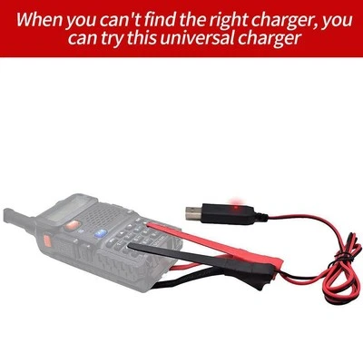 .#Universal USB Charger Cable For Baofeng TYT Walkie Battery D6H7Best 2 Way U2A3 - Image 1 of 4