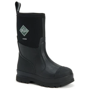 Muck Boots Chore Classic Mid Black Neoprene Unisex Tessuto/Meteo Wellington - Foto 1 di 7