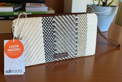 SAKROOTS By The Sak Tejido Smartphone Bandolera Cartera Tabaco Batik Vegano Nuevo con Etiquetas Foto 1 de 4