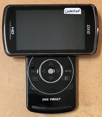 DXG DXG-588V Twist Camcorder - 3.5" LCD - Full HD - Untested - Image 1 of 4