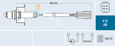 FITS FOR NISSAN NAVARA NP300 2.5 DCI OXYGEN SENSOR 75613 FITS FOR FAE - Image 1 of 4