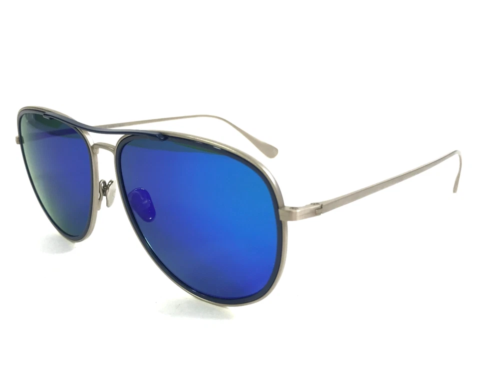 Gafas de sol Maui Jim FAIR WINDS MJ-554-17M montura plateada mate lentes Hawaianas azules Foto 1 de 4