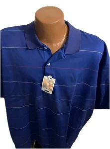 GANT Rugger Blue Striped Polo Men’s Size 3X New With Tags Made In USA - Picture 1 of 3