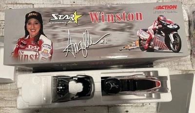 Action 1/9 Angelle Savoie Winston 2001 Pro Stock Bike w/ Case 1 of 3504 Silver - Image 1 of 4