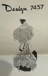 Vintage Alice Brooks Designs Misses Häkel Cape Muster 7457 - Bild 1 von 3