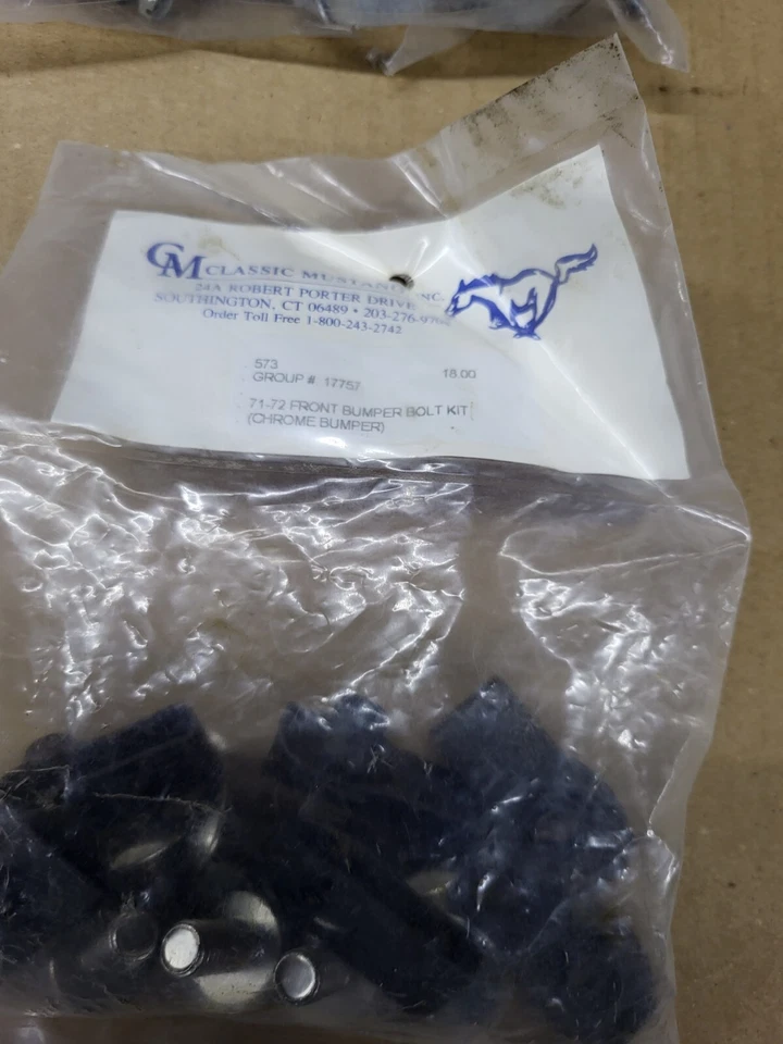 Ford Mustang 1971 1972 calidad premium cromado kit de pernos de parachoques Foto 1 de 1