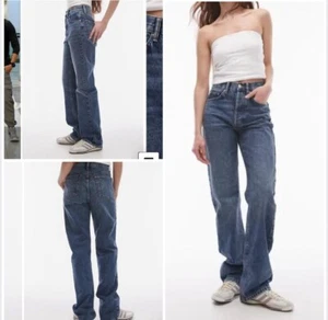 Neu mit Etikett Topshop Kort Damenjeans Größe 32 x 32 blau Denim - Bild 1 von 11