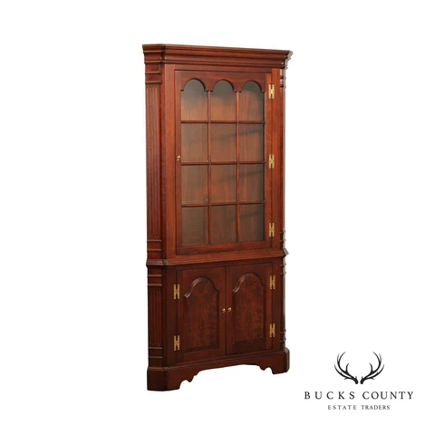 Councill Chippendale Style Mahogany Corner Cabinet Cover