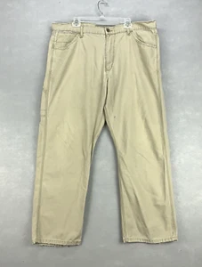 VTG Old Navy Worker's Jeans Canvas Pants Y2K Men’s 42x32 Beige Baggy Wide Leg * - Picture 1 of 18