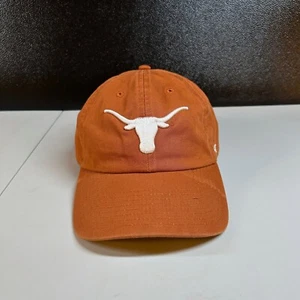 47 Brand Texas Longhorns Hat Cap Adjustable Baseball NCAA Strap Back Orange Mens - Picture 1 of 9