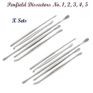 AAPRO X5 Penfield Dissectors No 1, 2, 3, 4, 5 Neurosurgery Spine Instruments Set - Picture 1 of 4