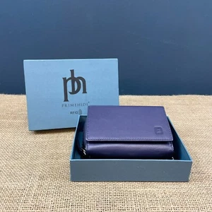 PRIMEHIDE RFID PROTECTED PURPLE TRI-FOLD LADIES PURSE - NEW IN GIFT BOX - Picture 1 of 8
