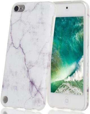 For iPod Touch 5th 6th & 7th Gen - Hard TPU Rubber Case Cover White Marble Stone - Image 1 of 4