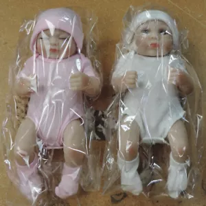 Bambole Reborn Twins neonato corpo intero vinile silicone realistico mini ragazzo e ragazza - Foto 1 di 5