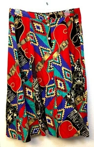 Vintage Binder Sportswear Abstract Belts Print Skirt Size - see description - Picture 1 of 9