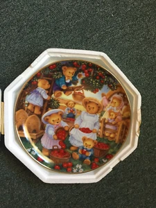 Franklin Mint Sammlerstück Teddybär Teller "Orchard". #A3784 - Neu - Bild 1 von 2