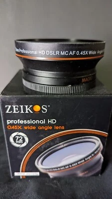 Zeikos 72mm Professional HD DSLR 0.45 Wide Angle Lens - Image 1 of 3