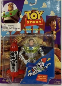Toy Story Film Solar Buzz Lightyear fliegende Rakete Action Thinkway Toys Chrom - Bild 1 von 2