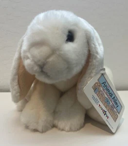 Animal Alley White Rabbit Plush Lopp Ear Bunny Weighted 2000 Stuffed Toys R Us - Picture 1 of 18