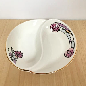 Rennie Mackintosh Rosa Pequeño Plato Dividido Hueso China 15x14cm Decoración por Aynsley - Imagen 1 de 12