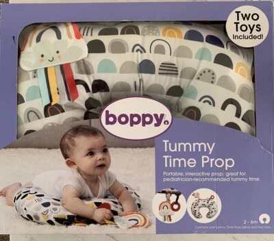 Boppy Tummy Time Pillow Black & White Modern Rainbows - Image 1 of 4