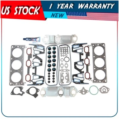 Juego de juntas de culata para Chevrolet Impala Venture 1996-2005 3,4 L Malibu 3,1 L VIN "E" Foto 1 de 4