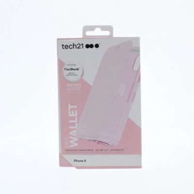 Tech21 Evo Wallet Case for iPhone XS / iPhone X Pink - Image 1 of 4
