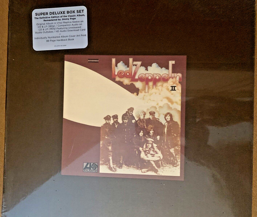 SEALED Led Zeppelin II Super Deluxe Ed - 2LP,2CD, book, art - 1st pressing PROMO