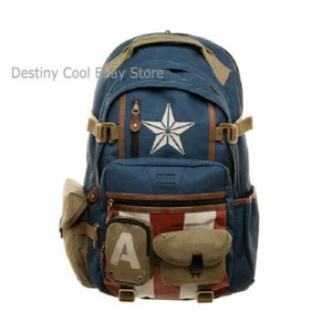 Los Vengadores Capitán América Marvel Mochila Escolar Bolso de Hombro Mochila de Viaje - Imagen 1 de 9