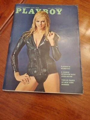 Vintage Playboy Magazine May 1971 Candid Interv. with John Wayne With Centerfold - Image 1 of 3