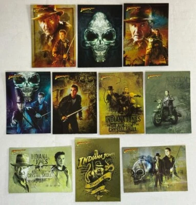 INDIANA JONES KINGDOM of CRYSTAL SKULL Topps 2008 Complete FOIL Chase Card Set ! - Image 1 of 2