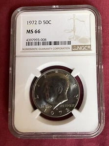 1972 D  Kennedy, NGC Graded MS 66, 008 - Picture 1 of 2