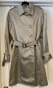 Trench coat de lujo LINDA RICHARDS DE COLECCIÓN cinturón champán mujer grande doble pecho - Imagen 1 de 19