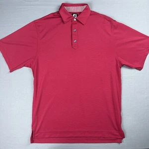 Footjoy Golf Poloshirt Herren Medium Rot Kurzarm Athletic Performance - Bild 1 von 8