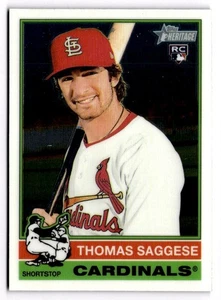 Topps Heritage 2025 - Thomas Saggese #177 cromo (RC) - Imagen 1 de 2