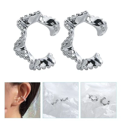  Orecchini A Clips Polsino Dell'orecchio Gioielli Per Le Orecchie - Immagine 1 di 4