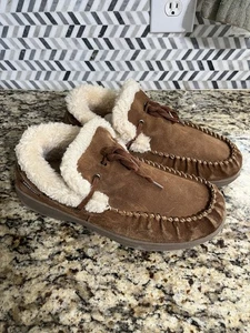 Orthofeet Tuscany Men's 12 Wide Brown Suede Orthopedic Faux Fur Pull-On Casual - Picture 1 of 10