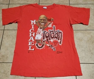 Vintage Chicago Bulls Michael Jordan T Shirt Large 90s - Picture 1 of 4