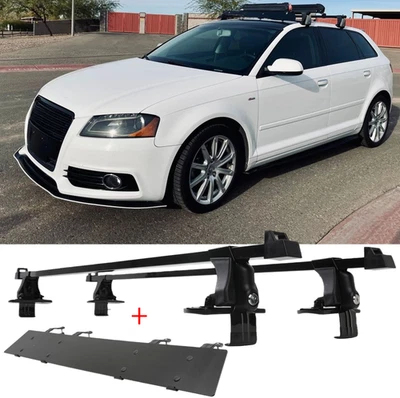 For Audi A3 A4 A5 54" Roof Rack Cross Bars Cargo Carrier + Windshield Fairing Foto 1 de 4