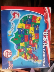 New Melissa & Doug Sealed USA extra large 2X3' floor puzzle - Picture 1 of 1