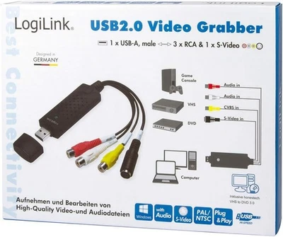 LogiLink USB Video Grabber e Convertitore Digitale Audio VG0001B - Nuovo - Immagine 1 di 3