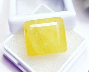 Natural Yellow Heliodor Beryl Loose Gemstone 22.35 Ct Certified With Free Gift - Picture 1 of 7