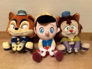 Disney Pinocchio Honest John & Gideon Tear Eyes Plush Doll Set of 3 - JPN - Picture 1 of 1