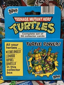 1990 TOPPS TEENAGE MUTANT HERO TURTLES BOX SET OF 66 CARDS NEW