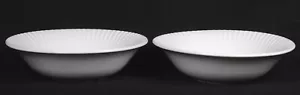 (2) Gibson & Gibson Everyday gerippt & gepunktet GANZ WEISS Geschirr SERVIERSCHÜSSELN 9"D - Bild 1 von 4