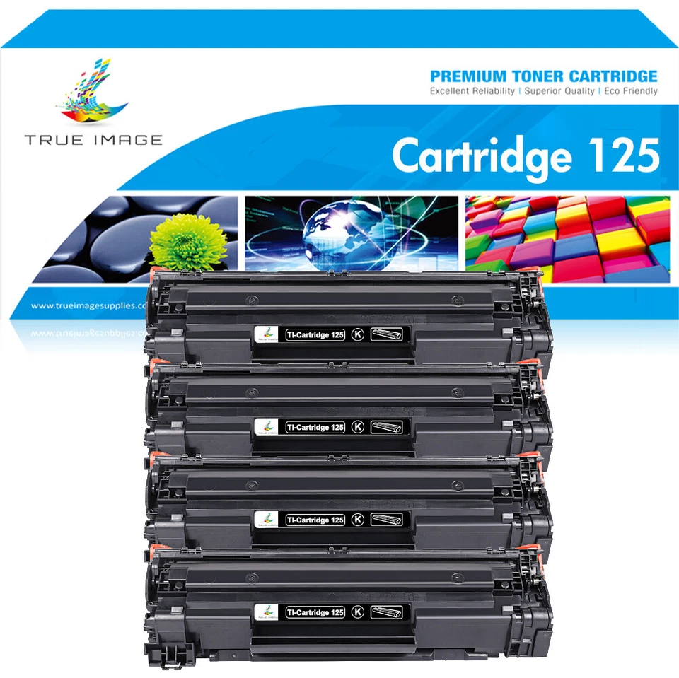 4 PK High Yield 125 Toner Cartridge for Canon ImageClass LBP6000 LBP6030w MF3010 - Image 1 of 1
